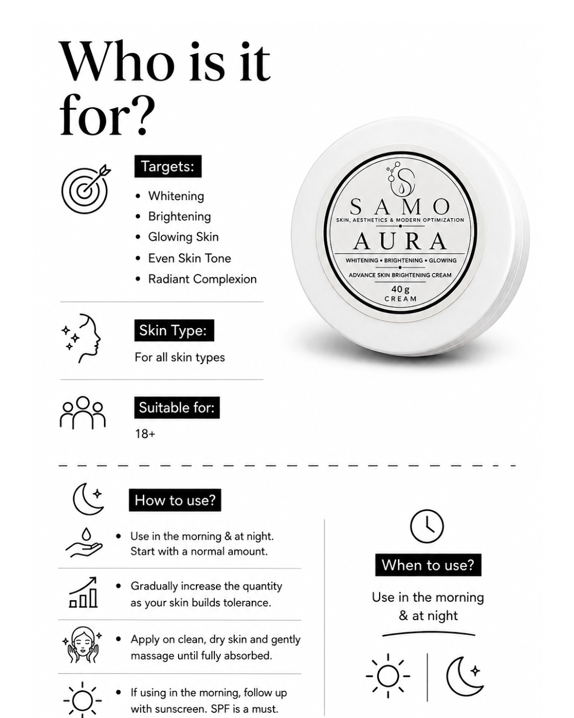 Aura – Whitening & Brightening Cream